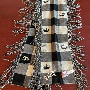 Juicy Couture Long Wool Happy Scarf with Fringe